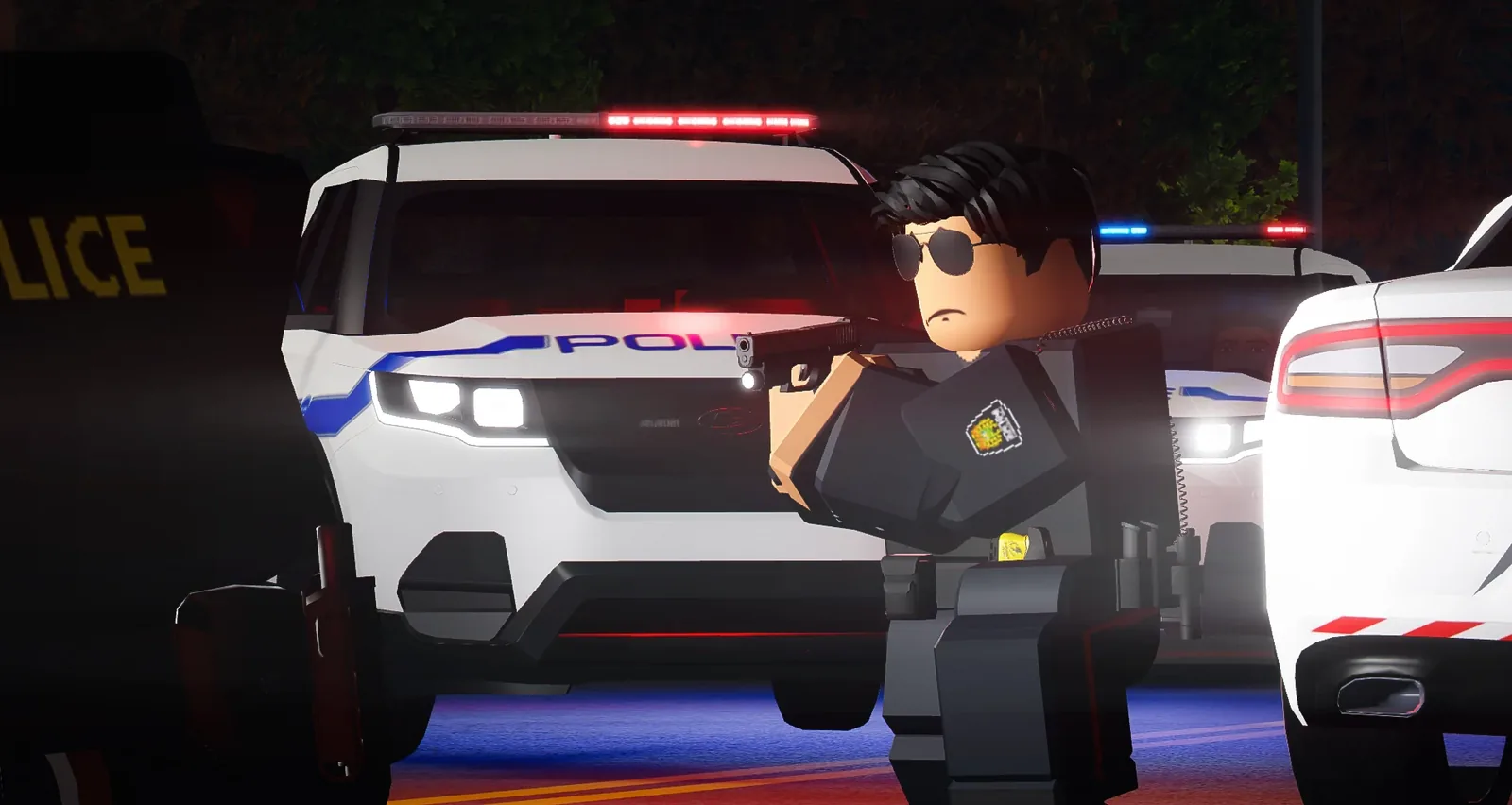 A patrol unit on the interstate